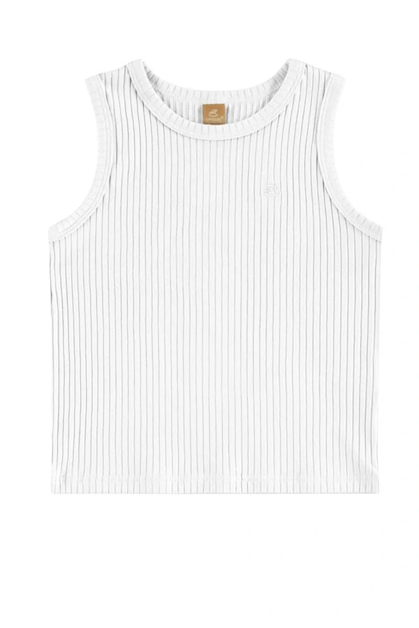 Blusa sem manga em ribana canelada Up Baby