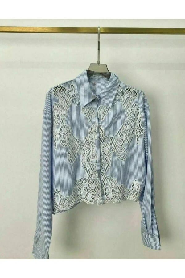 Camisa listrada bordada Kwi