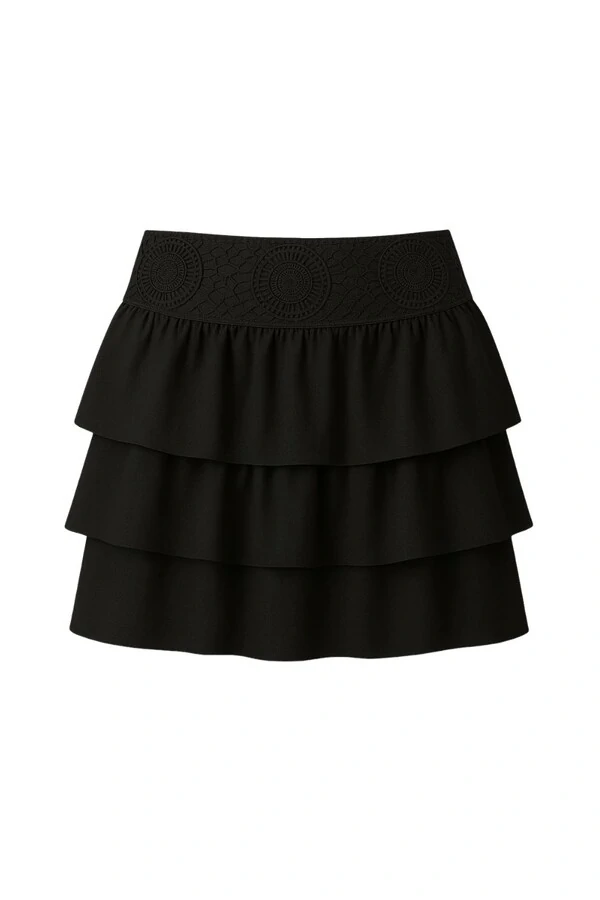 Saia curta babado Kwi