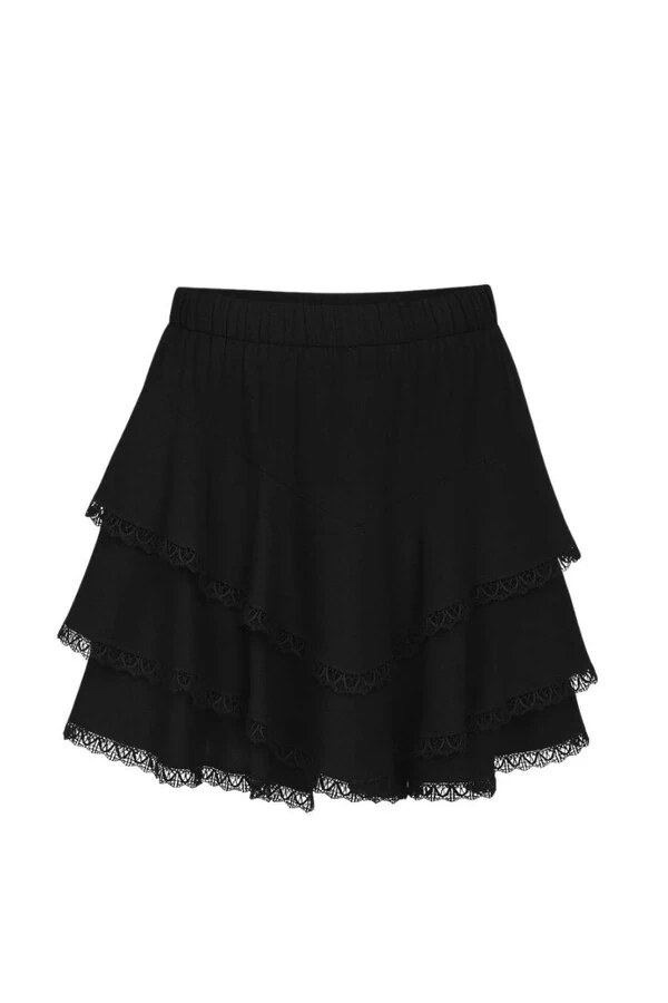 Saia curta com babado Kwi