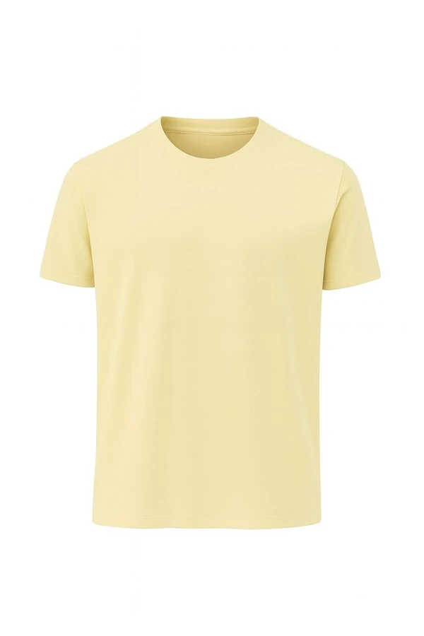Camiseta masculina básica em malha gola careca Kwi