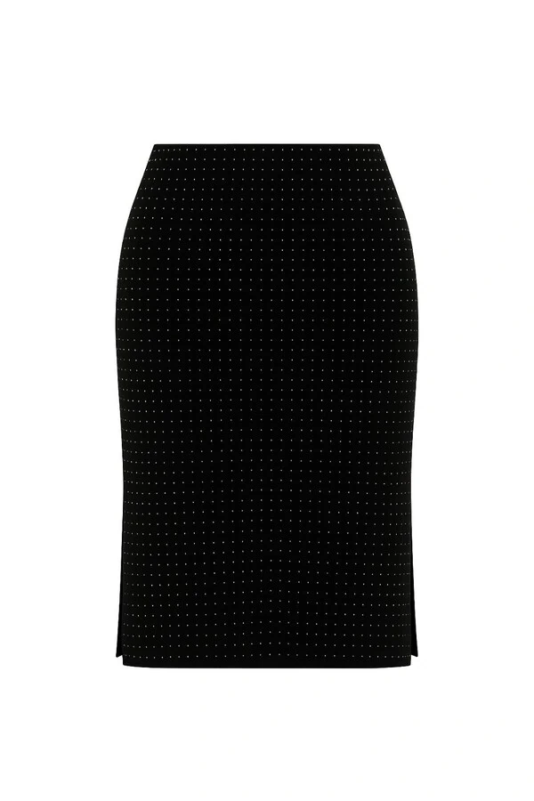 Saia com pedraria plus size Kwi