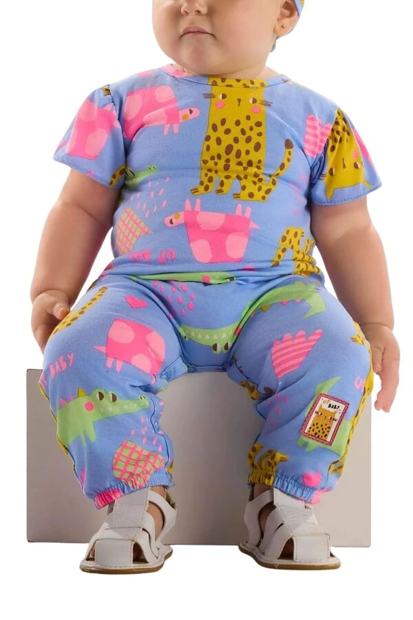 Macaquinho com faixa em cotton Up Baby