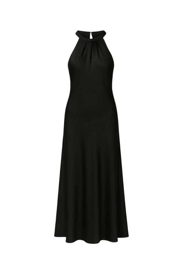 Vestido longo cetim Kwi