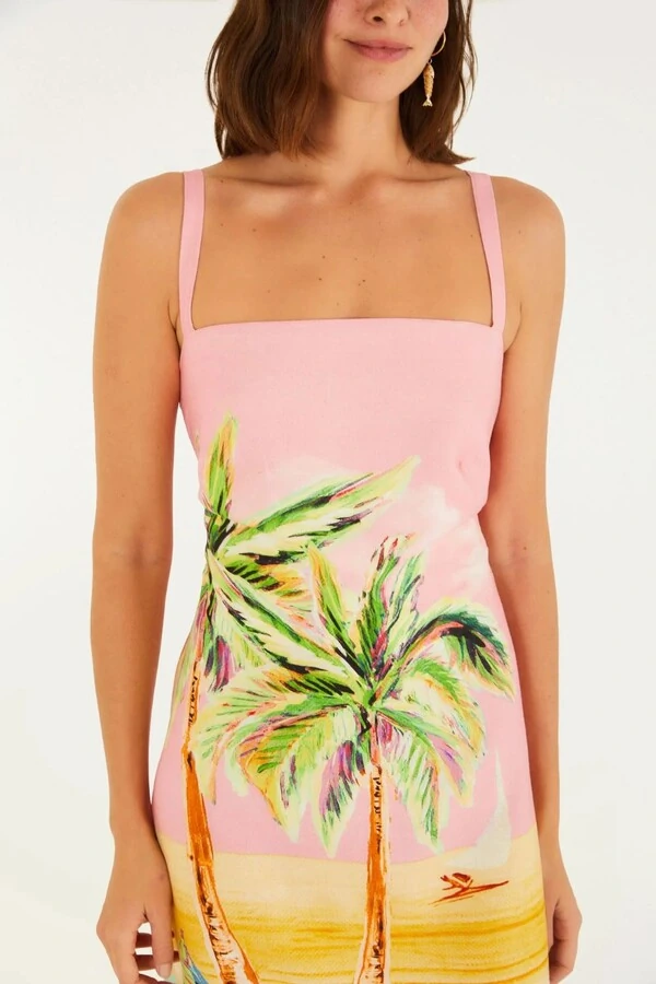 Vestido curto coqueiro Farm