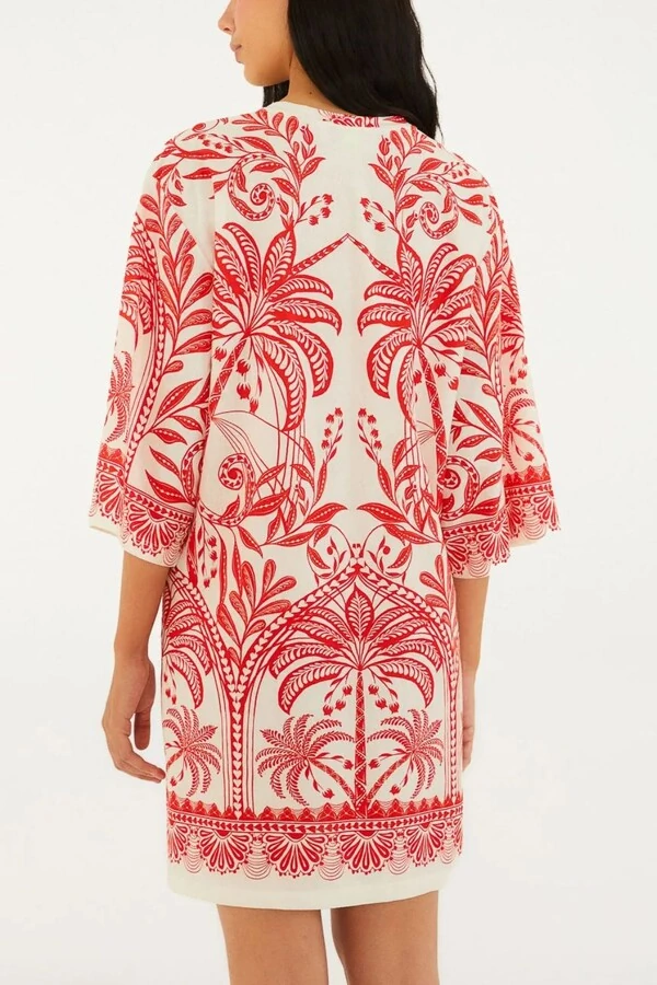 Vestido tshirt big coqueiro de flor Farm