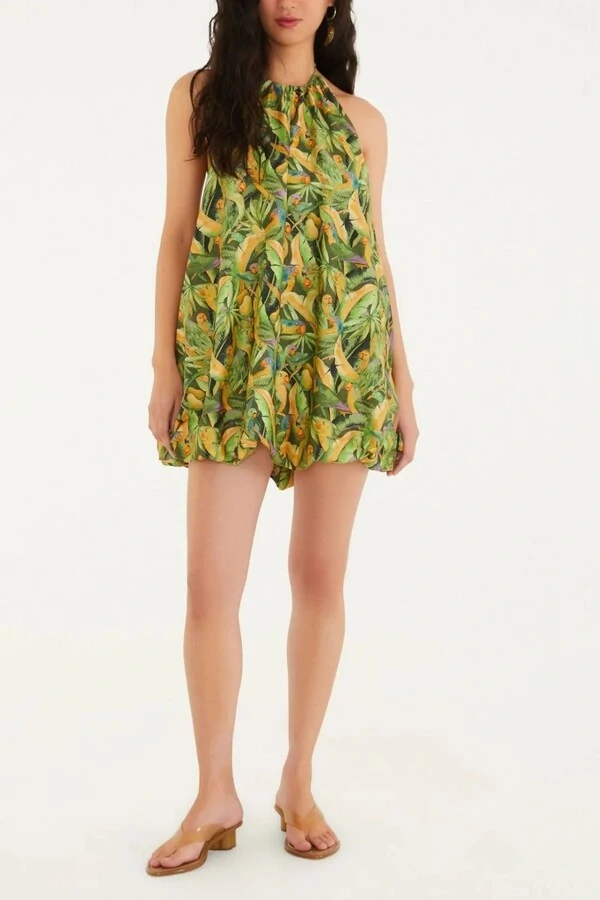 Vestido balone floresta de passarinho Farm