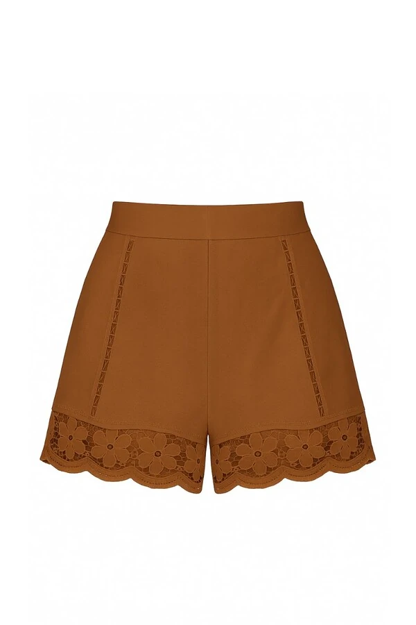 Shorts algodão com renda Kwi