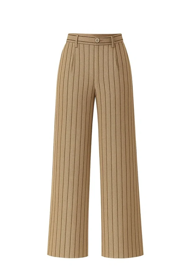 Calça alfaiataria pantalona listrada Kwi