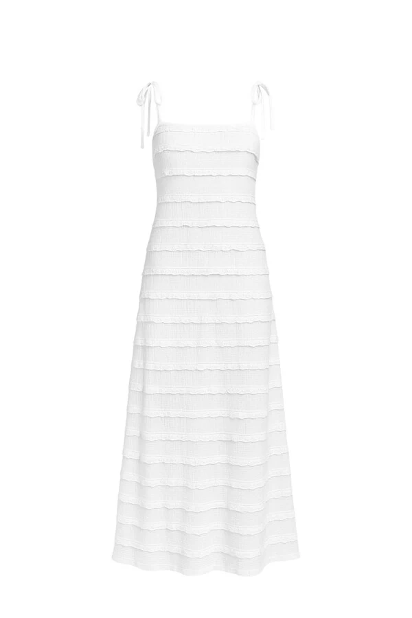 Vestido longo c/ renda Kwi