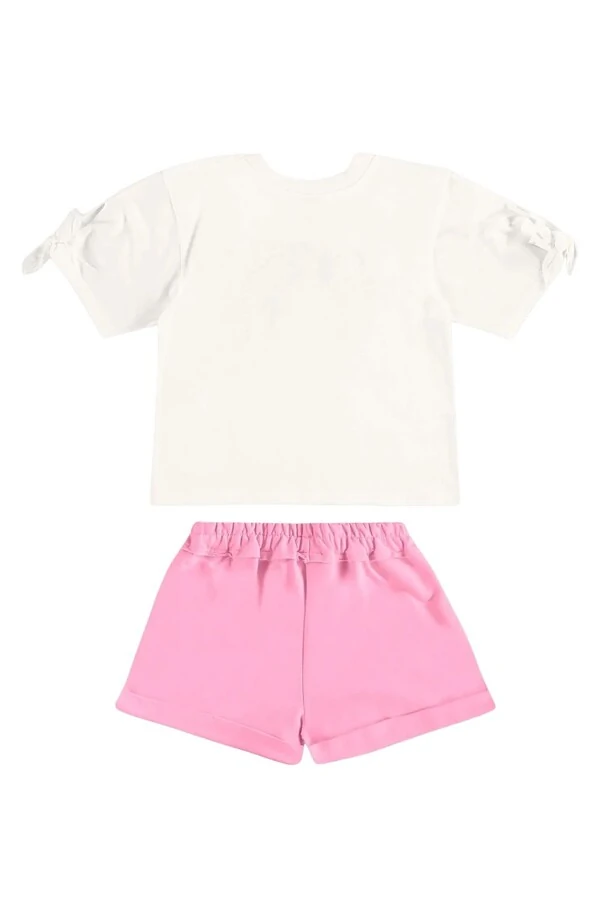 Conjunto blusa meia malha e short moletom paetes Up Baby