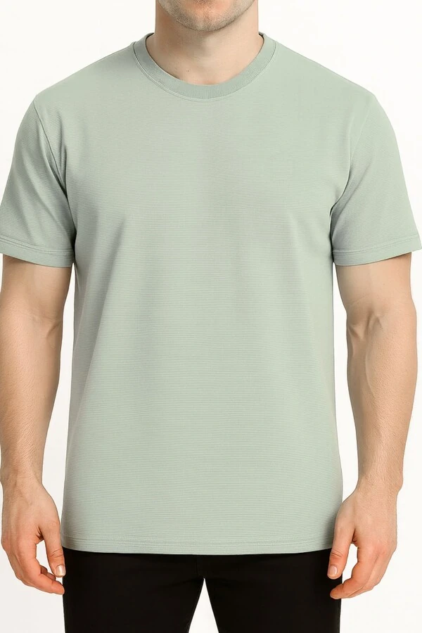 Camiseta Texturizada gola careca Kwi