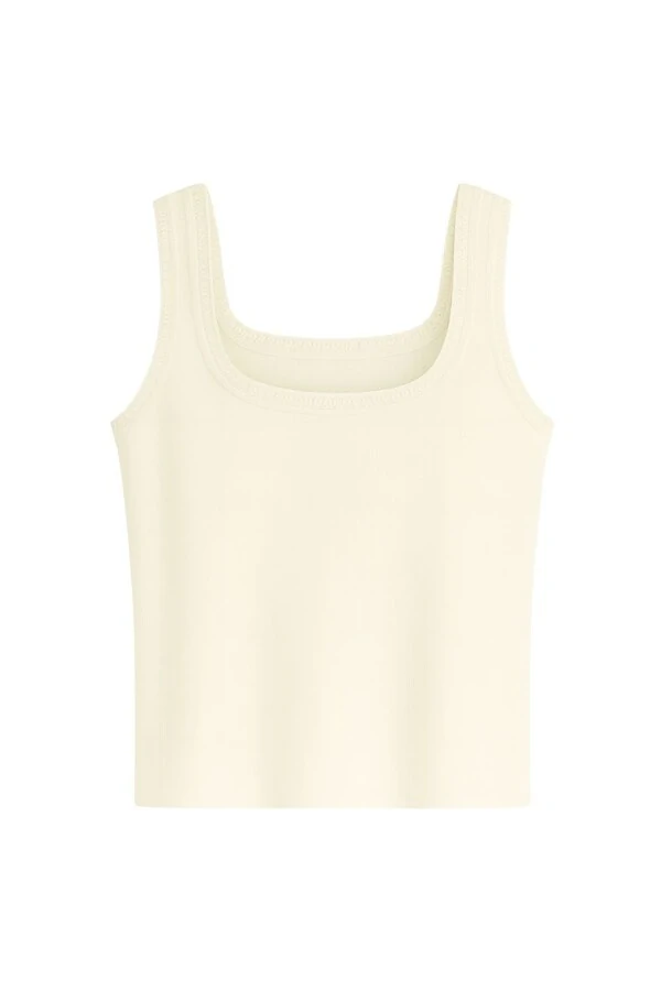 Regata fresh decote quadrado tricot Kwi