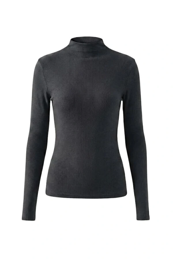 Blusa feminina ml gola alta em malha Kwi