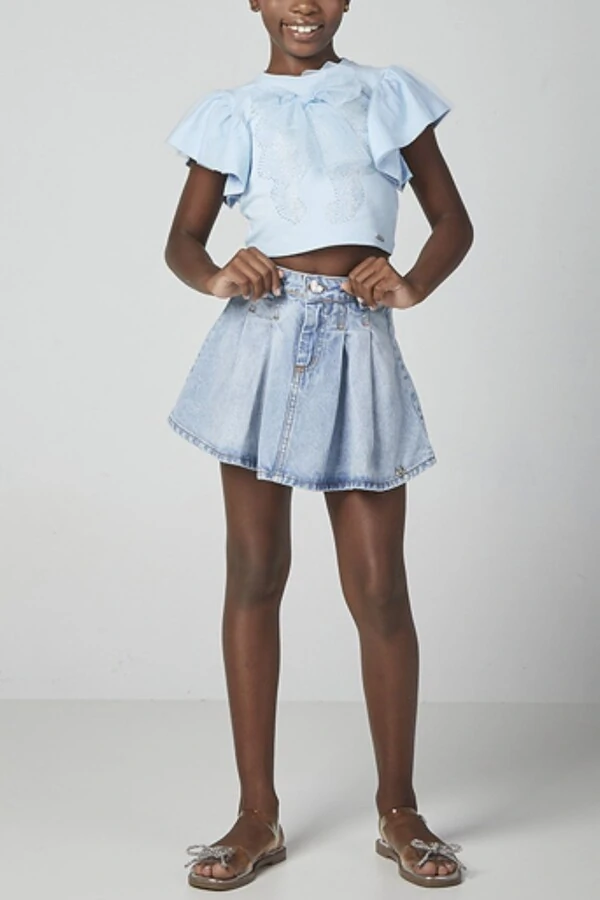 Blusa infantil cropped Luluzinha