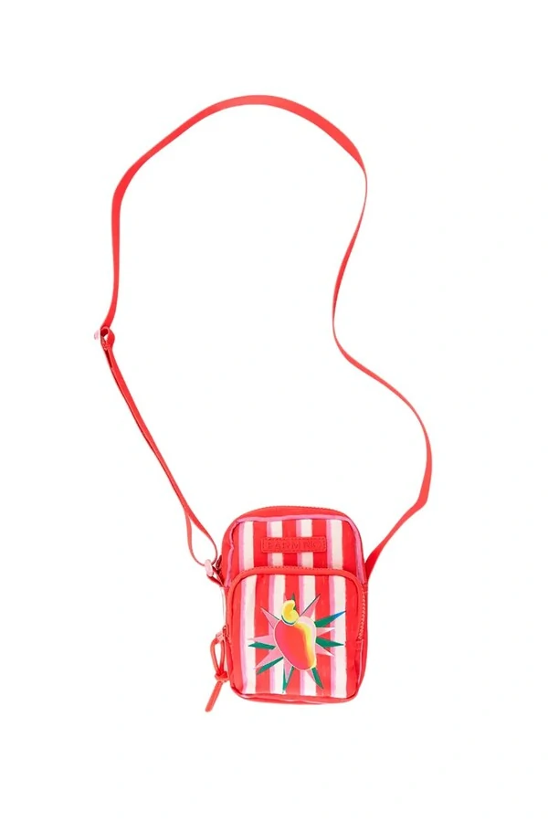 Bolsa da gema listrado silk caju Farm