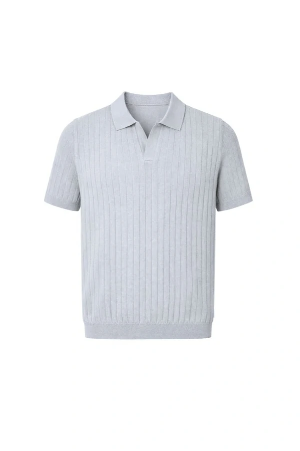Polo masculina em retilinea texturizada Kwi