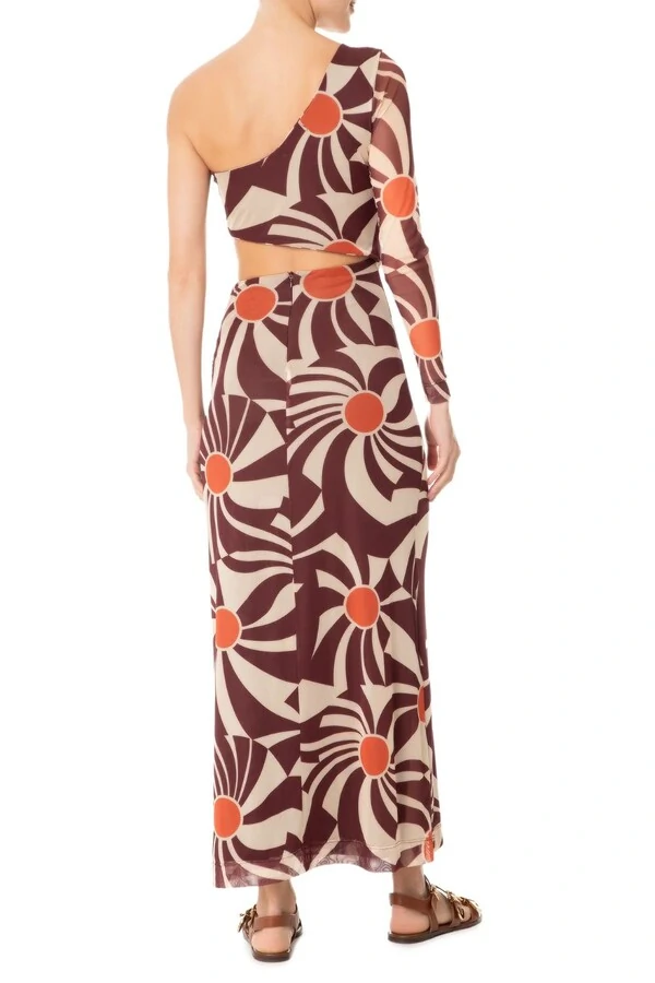 Vestido cropped tule estampado Dress to