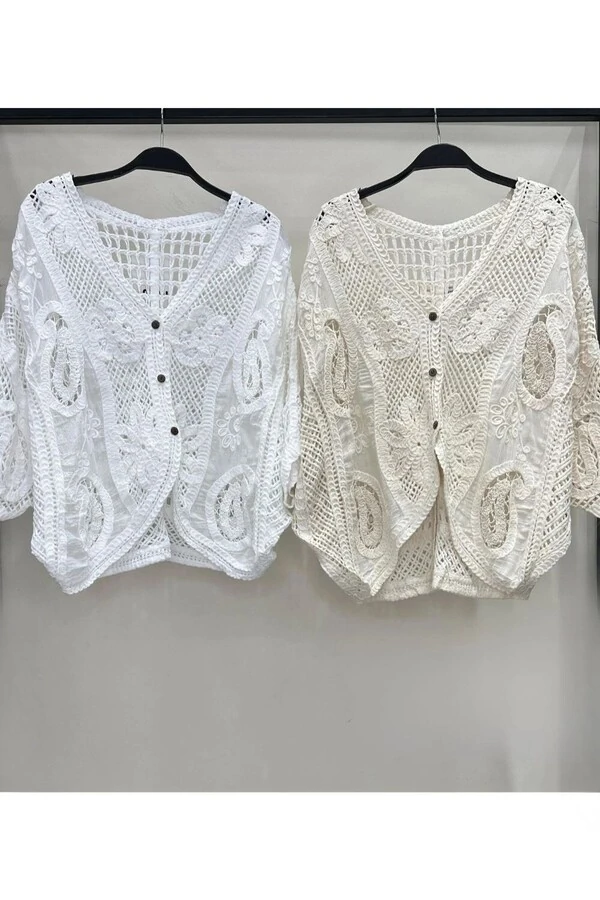 Kimono feminino em crochê Kwi