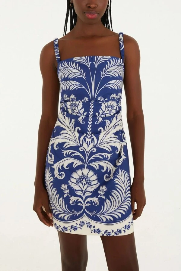 Vestido curto santorini Farm