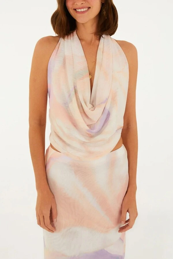 Blusa tule maxi perola Farm