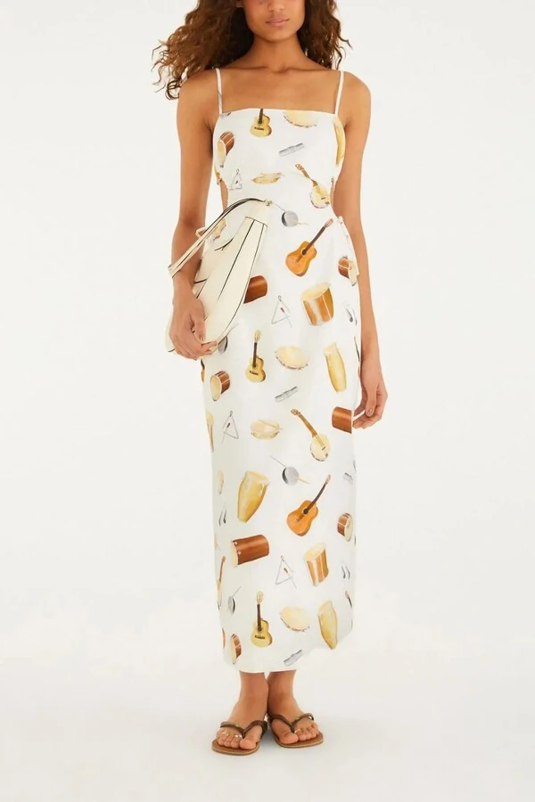 Vestido longo som do rio Farm