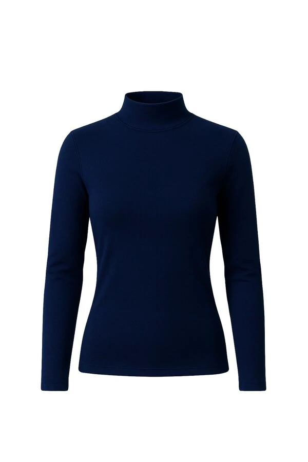 Blusa térmica fleece feminina gola média Kwi