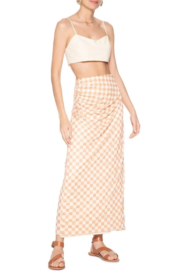 Saia cropped tule estampa mosaico Dress to