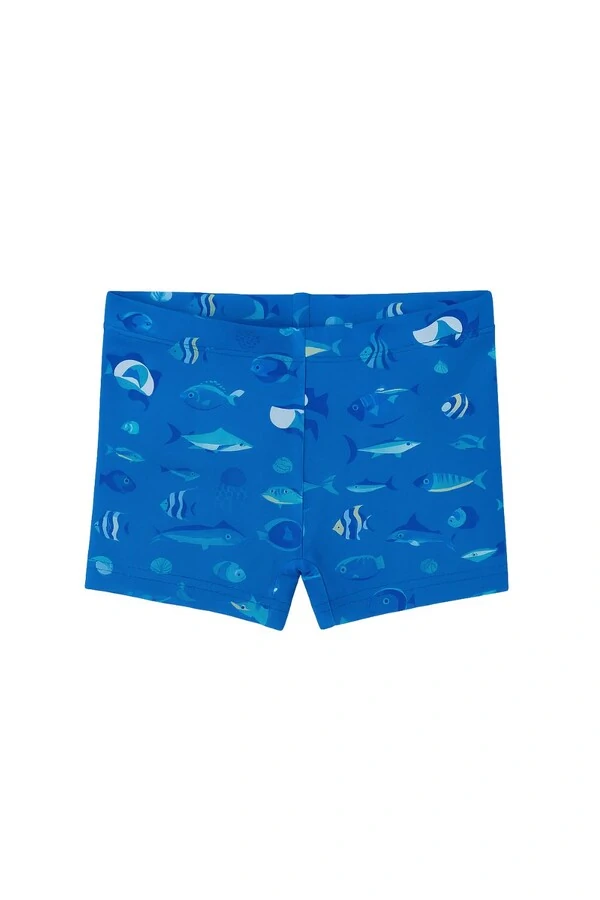 Sunga infantil estampada tubarão e peixes Kwi