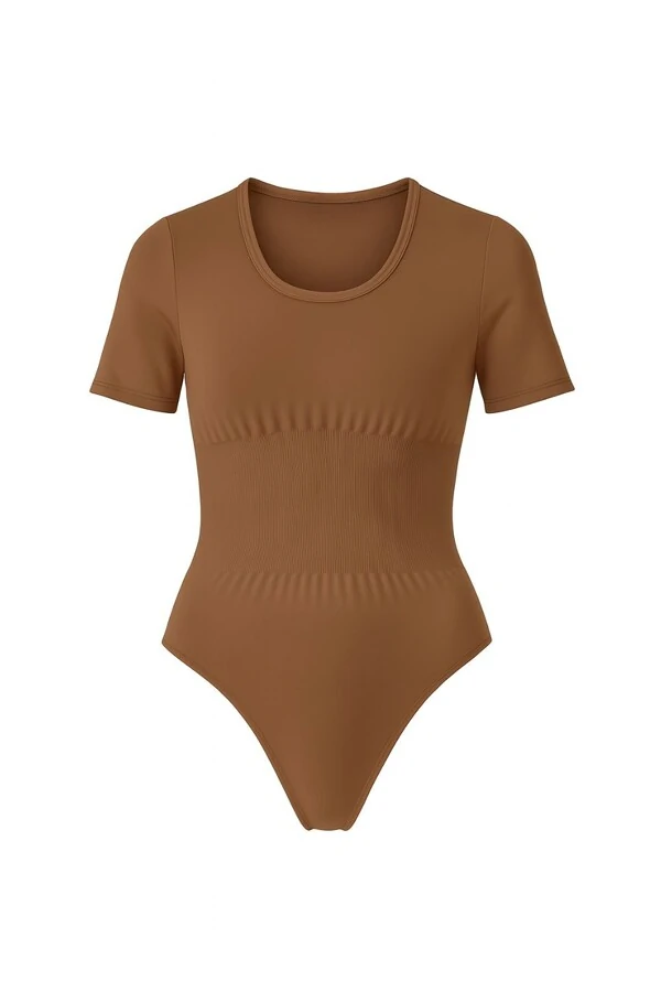 Body feminino manga curta modelador Kwi