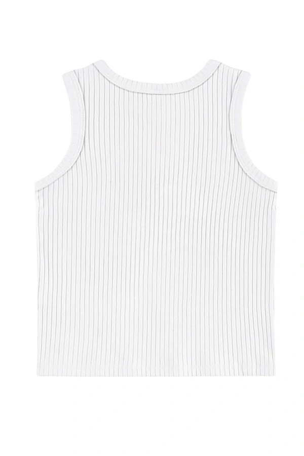 Blusa sem manga em ribana canelada Up Baby