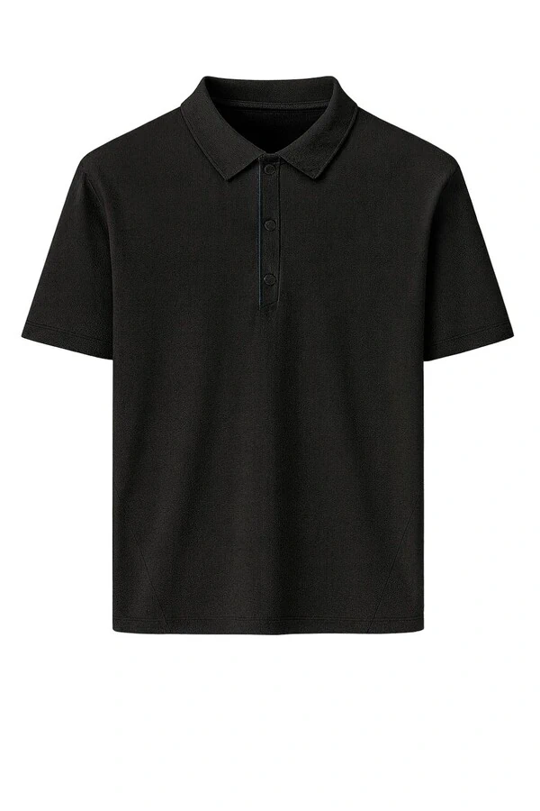 Camiseta polo masculina com botões de pressão Kwi