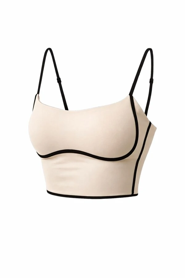 Top viés pair fitness em poliamida Kwi