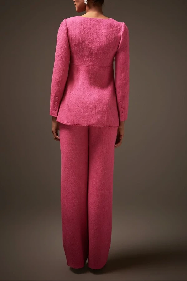 Blazer tweed decote avio Rock Lola