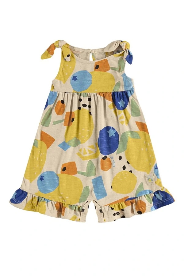 Macacão com faixa em malha flame Up Baby