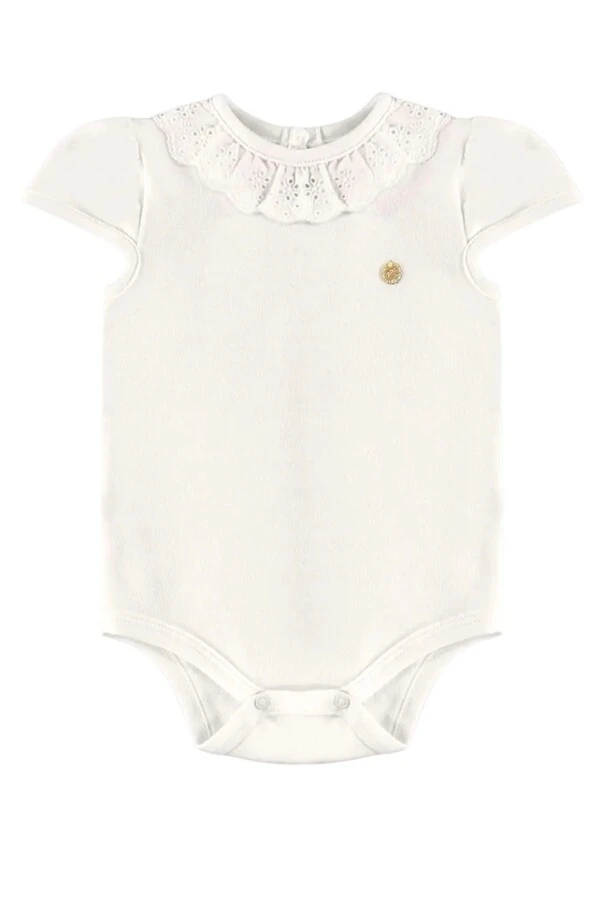 Body manga curta em suedine Up Baby