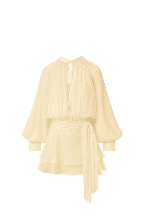 Vestido curto manga longa Kwi