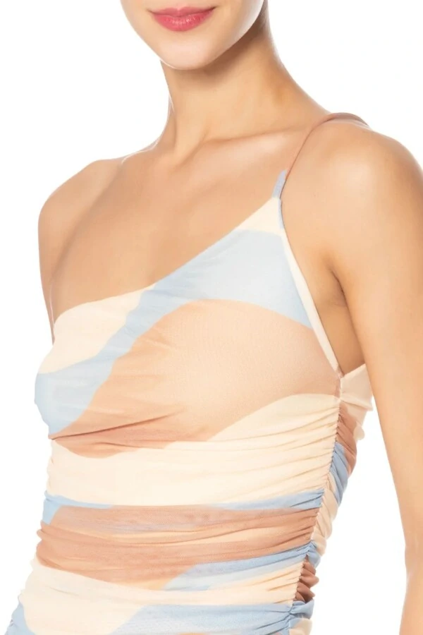 Blusa ombro só tule estampa oceano Dress to