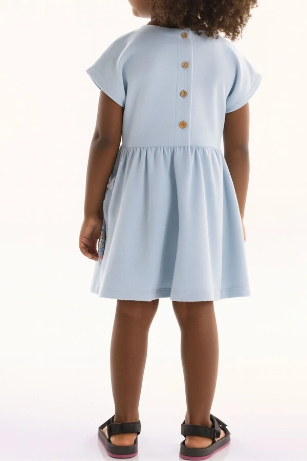 Vestido sem manga moletom sem felpa Três E Já