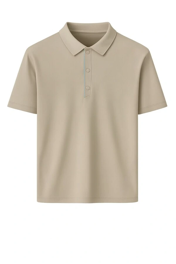 Camiseta polo masculina com botões de pressão Kwi