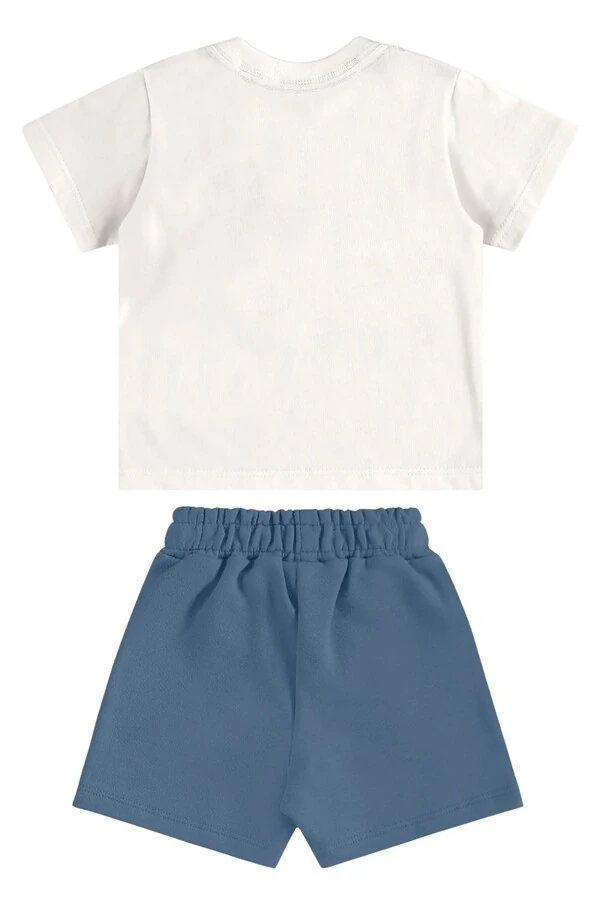 Conjunto camiseta malha e bermuda moletom Up Baby