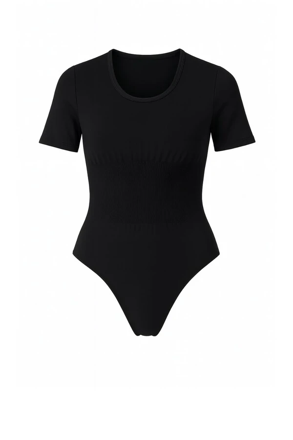 Body feminino manga curta modelador Kwi