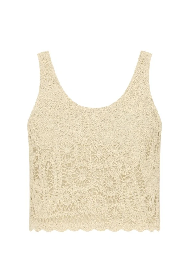Blusa feminina regata crochê Kwi