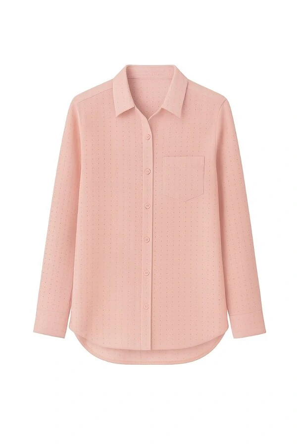 Camisa feminina voil hotfix Kwi