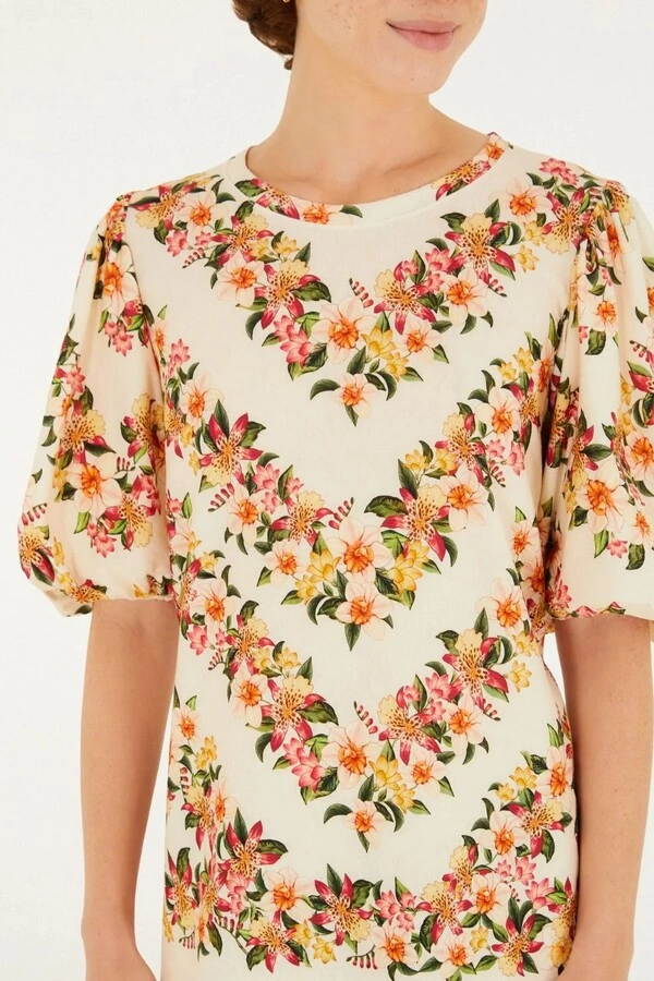 Vestido tshirt mg fofa floral mali Farm