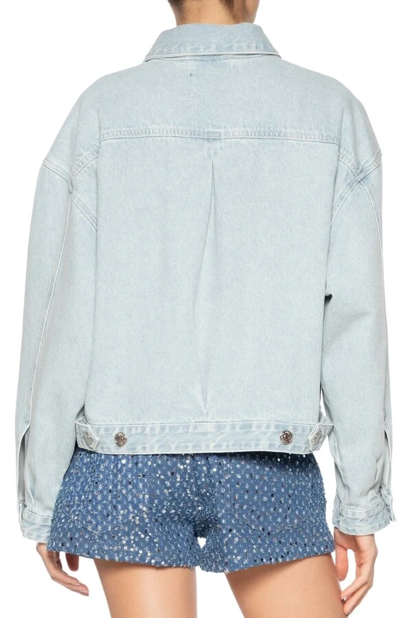 Jaqueta jeans overbody pregas frontais Animale