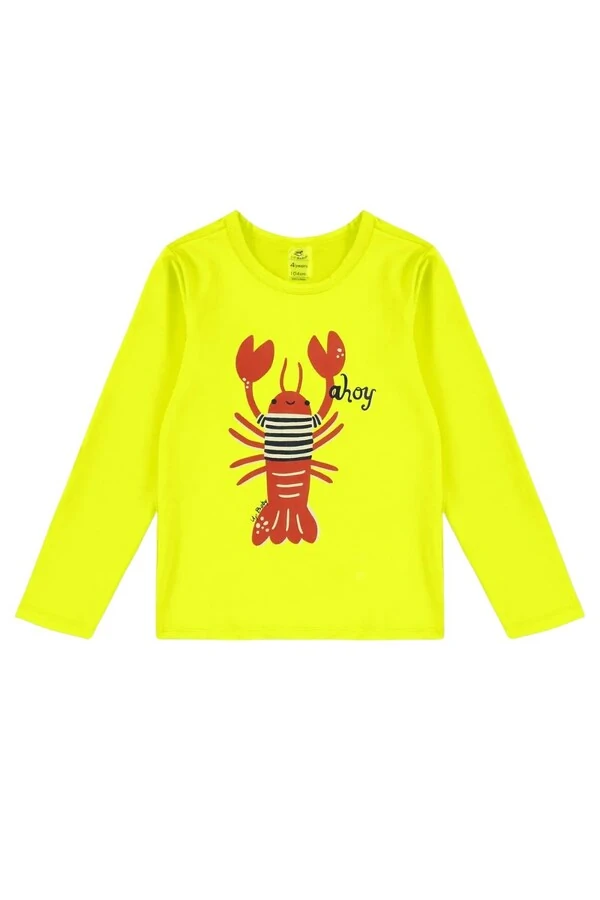 Conjunto camiseta malha uv fps+50 e short microfibra Up Baby