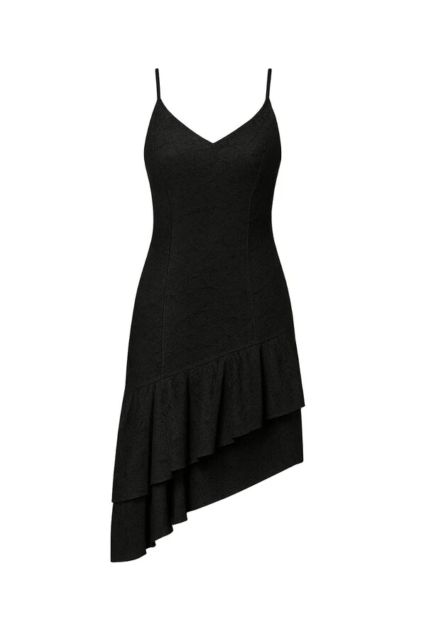 Vestido renda assimetrico Kwi