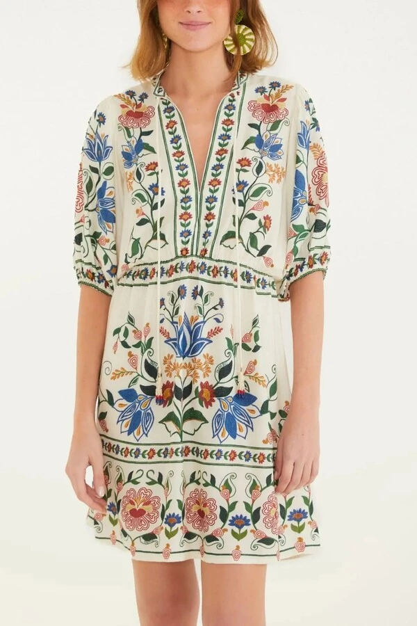 Vestido curto jardim beleza Farm
