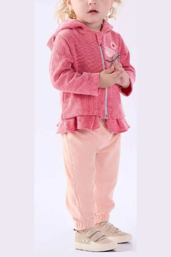 Conjunto jaqueta tricot e calça plush Kiki